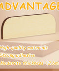 8 Pack Wooden Hinge Repair Plates with Double Sided Tape for Cabinet Doors and Kitchen Cabinets, shown in side view