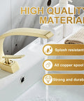 Dope Brushed Gold Bathroom Sink Faucet With Sleek Single Handle And Single Hole Install Brass Lavatory Vanity Faucet Basin Mixer Tap