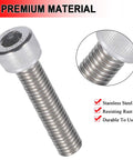 2 Pc Beefed Up Dowel Pin For 1989 To 1998 Cummins 12 Valve 5.9L Engine, CNC Anodized Aluminum 6061 T6, Prevents Dowel Backout, Boosts Timing Integrity, Heavy Duty Fitment For Diesel Trucks. Stainless steel socket bolt, close-up thread detail