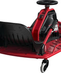 Rear view of 24V Electric Drifting Go Kart With Drift Bar For Dialed Drifts And Variable Speed Up To 12 MPH featuring red frame.