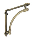 Heckin Heavy Duty Cast Iron Shelf Brackets, 2 Pack Antique Gold Wall Mounts, showcasing a sturdy rustic design.