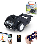 SharkBot Smart Car Kit With Offline Voice Control ESP32 Coding Robot For Kids Age 8 To 12 Supports Arduino ACECode And Classroom Home Education Gift For Boys And Girls Totally Kid Friendly With I2C Ports Servo Extensions And RGB Lights, black car kit