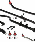 Suspension Steering Wobble Fix Kit For Jeep Wrangler Front Solid Axle Off Road Ready Upgraded Ball Joints, Heavy Duty Steering Damper.