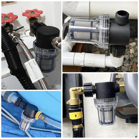 Garden Hose Filter With Quick Connect No Fuss Install Three Quarters Inch GHT Thread Sediment Trap For Irrigation Systems
