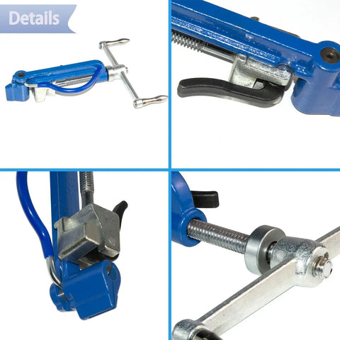 Close-up of Stainless Steel Strapping Tool Set With Spin Tensioner And Cutter Beefy Banding Plier For Hose Clamps And Cable Ties