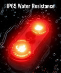 Close-up of Wireless Interior Ambient LED Light Kit for Cars, 2 Pack, showing IP65 waterproof feature with water droplets.