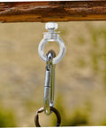 Beefy Heavy Duty Stainless Steel Swing Hardware Kit With Eye Bolts And Fixed Installation Buckles For Hammocks And Swings High Load Capacity With Quick Setup Screws And Bolts hanging ring on wooden beam