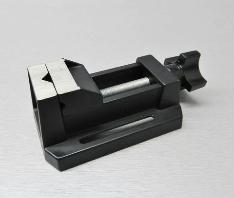 Compact Table Vise For Bench And Drill Press, Mini Precision Vise For Jewelry Hobbyists, Zinc Die Cast Construction, Grips Small Parts With Horizontal And Vertical V Grooves, Mounting Slots With Bolts Washers And Wing Nuts Included, black