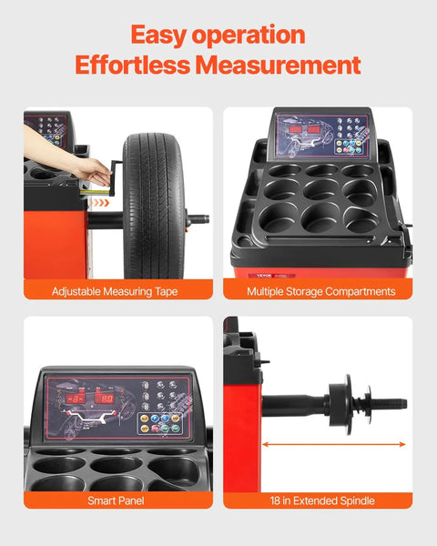 Electric Tire Changer And Balancer Combo with 18 Inch Spindle 2HP Motor, features smart panel and adjustable measuring tape