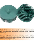 HARFINGTON 2-inch green bristle disc abrasive brush, 50 grit, for metal deburring (pair)