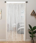 Beaded Curtain For Doorways With Crystal Beads 39 By 79 Inches White Room Divider Curtain For Bedroom Closet Doorway Decor Boho Style