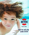 Smiling child underwater representing Pool Chlorine Stabilizer For All Pools Keeps Chlorine Fresh Longer, brand logo visible