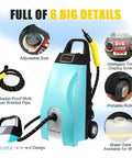 Get Rid Of Stubborn Grime With This Badass Commercial Steam Cleaner. Detailed view showing hose, display screen and portable design.