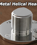Metal helical head component of Adjustable Transparent Acrylic Furniture Legs Set for Cabinets, Coffee Tables, End Tables, and Beds.