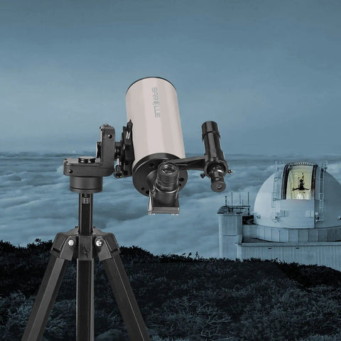 70mm Aperture Mak Cass Telescope For Beginners And Families Kid Friendly, 1000mm Focal Length, Crisp Glass Optics With Fully Multi Coated Coatings, Smooth Motion Gimbal Tripod For Easy Sky Watching And Epic Night Sky Adventures on tripod