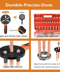 33-in-1 bearing puller kit with orange non-slip handle and red storage case, copper rods and puller base