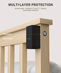 Heavy Duty Eva Foam Headboard Stoppers And Wall Protectors Keep Your Setup Tight And Silent Kick Back Against Walls Shield From Nasty Scuffs Stay Solid Black 20 Pack showing multi-layer padding on furniture.