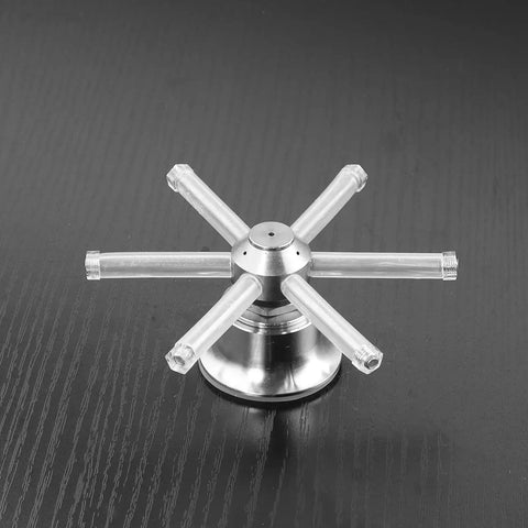 Slick No Sweat Portable Pitcher Rinser For Home Bars And Restaurants Heavy Duty Stainless Steel Splash Cup Washer with multiple arms.