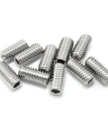 Beefy 10-Piece 3/8-16 x 3/4 Inch Socket Set Screws 304 Stainless Steel Full-Thread Cup Point Grub Screws With Hex Socket Drive
