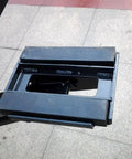 Close-up of metal mount on 3 Point Hitch PTO Hydraulic Backhoe Attachment with 15 Inch Bucket for CAT 1 Tractors