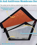 Interior design of Portable Hexagon Ice Fishing Shanty Tent With Integrated Stove Jack showing mesh and antifreeze membrane.