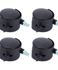 Rcniso Universal Casters Durable 360 Degree Swivel Casters for Furniture Supply 4 Pieces for Storage Cabinets, Shelving, black swivel casters.