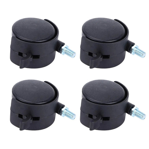 Rcniso Universal Casters Durable 360 Degree Swivel Casters for Furniture Supply 4 Pieces for Storage Cabinets, Shelving, black swivel casters.