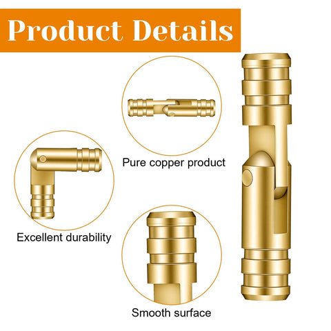 Brass Barrel Hidden Hinges 30 Pack For Wooden Boxes And Cabinets, 270 Degree Folding Small Hinge For Diy Crafts, close-up view
