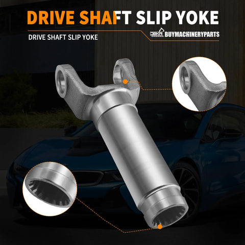 Slip Yoke For 1310 U Joint 1.375 Inch 16 Spline, 7.875 Inch Center To End, 3.469 Inch Outer Yoke, Driveshaft U Joint Replacement Part For Trucks And SUVs; silver steel driveshaft slip yoke
