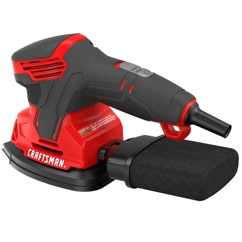 Corded Mouse Detail Sander For Woodworking With 14,000 OPM Includes Two Attachments Sandpaper Sheets And Dust Bag Ergonomic Rubber Grip