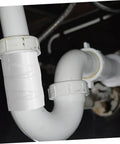 Heavy Duty Hose Repair Tape Wide Sealing Tape for Quick Leak Fixes and Plumbing Pipe Leaks applied on a pipe joint