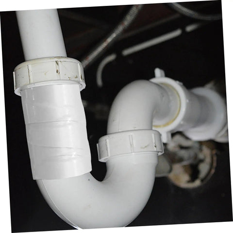 Heavy Duty Hose Repair Tape Wide Sealing Tape for Quick Leak Fixes and Plumbing Pipe Leaks applied on a pipe joint