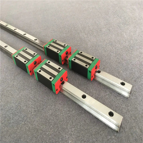 Two Piece Linear Guide Rail Kit With HGH15CA Slider And HGW15CC Flange For CNC Machines And 3D Printers, 800mm Rail, High Precision Linear Motion System For Small Motion Devices, metal rails and sliders