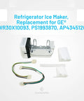 Ice Maker Replacement for GE Refrigerator With Power Cords and End Mounted Fill Cups, Fits WR30X0327 and WR30X10061