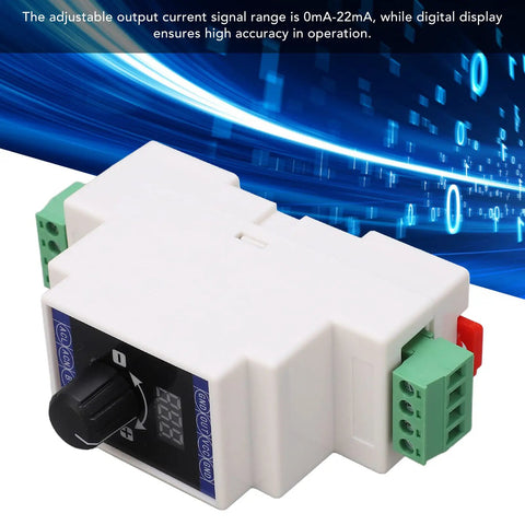 Adjustable 0 To 22 Milliamp Current Signal Simulator With 3-Digit Display For PLC Debugging Rail Mount Analog Generator
