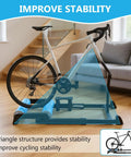 Detachable Indoor Bike Resistance Trainer With Quick Release Front Wheel No-Slip Balance Rack in home setting