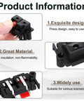 Two Way Spring Terminal Clip Push Release Connector Plate Jack Socket For Speaker Terminal Strip Block Jointing Clamp Test Clip 2Pcs Red Black Color Coding For DIY Audio Upgrades And Speaker Rigs shown with design features highlighted