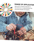 Test Hook Probe Kit For Digital Multimeter Leads With Safe Insulated Plastic Boots Round Test Hooks And Mini Clips