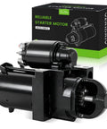MerCruiser V6 V8 Starter Motor Direct Replacement For Marine Engines With 11 Tooth PMGR 863007A1 next to product box