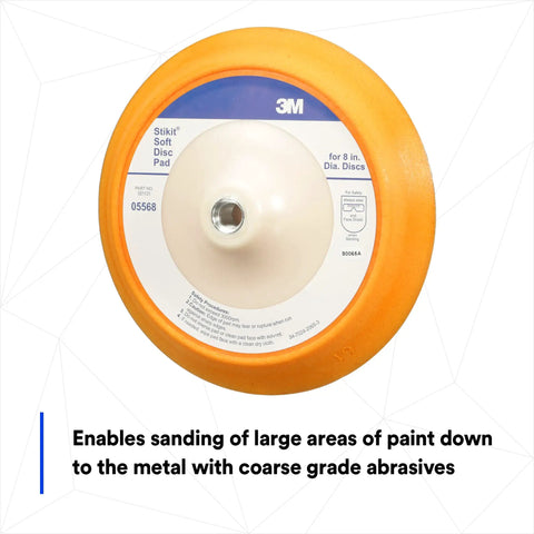 Stikit Disc Pad 8 Inch Coarse Grade For Paint Stripping, Primer Sanding, with 45 Degree Edge, Heavy Duty Abrasive Pad