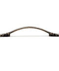 Side view of Antique Bronze Cabinet Handle Pull Ten Pack With 96mm Hole Centers Three And Three Quarter Inch Overall Length 150mm Projection