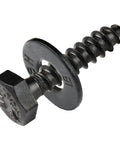 Heavy Duty Lag Screw Kit One Quarter By One And A Quarter Inch With One Hundred Screws And One Hundred Washers Ceramic Black Ruspert Coating