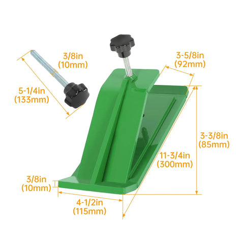 Two Pack Universal Tractor Bucket Edge Protectors For Most Loaders, built tough on heavy duty steel with durable green powder coating