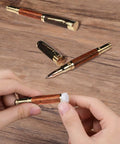 Hands assembling pen with 20 Pack White Nonstick Pen Bushings For CA Finishing And Pen Turning, 0.43 Inch Height, 0.55 Inch Diameter.