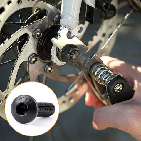 Close-up of M3 Button Head Socket Cap Screw Set with Nuts and Washers used in bicycle repair, Alloy Steel, 610Pcs, 11 Size Assortment