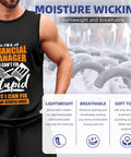Men's Tank Top With Motorcycle Mechanic Design, 100 Percent Cotton Sleeveless Shirt, lightweight breathable fabric ideal for workouts.
