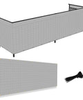 Balcony Privacy Screen For Decks And Patios No Fuss Install With 200 GSM HDPE Fencing Cover 95 Percent Sun Block Light Gray