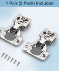 Smooth As Butter Soft Close Cabinet Hinges For Face Frame Doors Half Inch Overlay Concealed Hardware with 2 Pack Included.