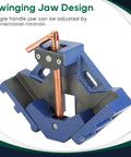 Heavy Duty Cast Iron Welding Angle Clamp Built Like A Tank With Rock Solid Self Centering 90 Degree Frame for precise adjustments.