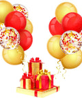 80 Pcs Red And Yellow Confetti Balloons 12 Inch Party Decor For Weddings Baby Showers with gift boxes